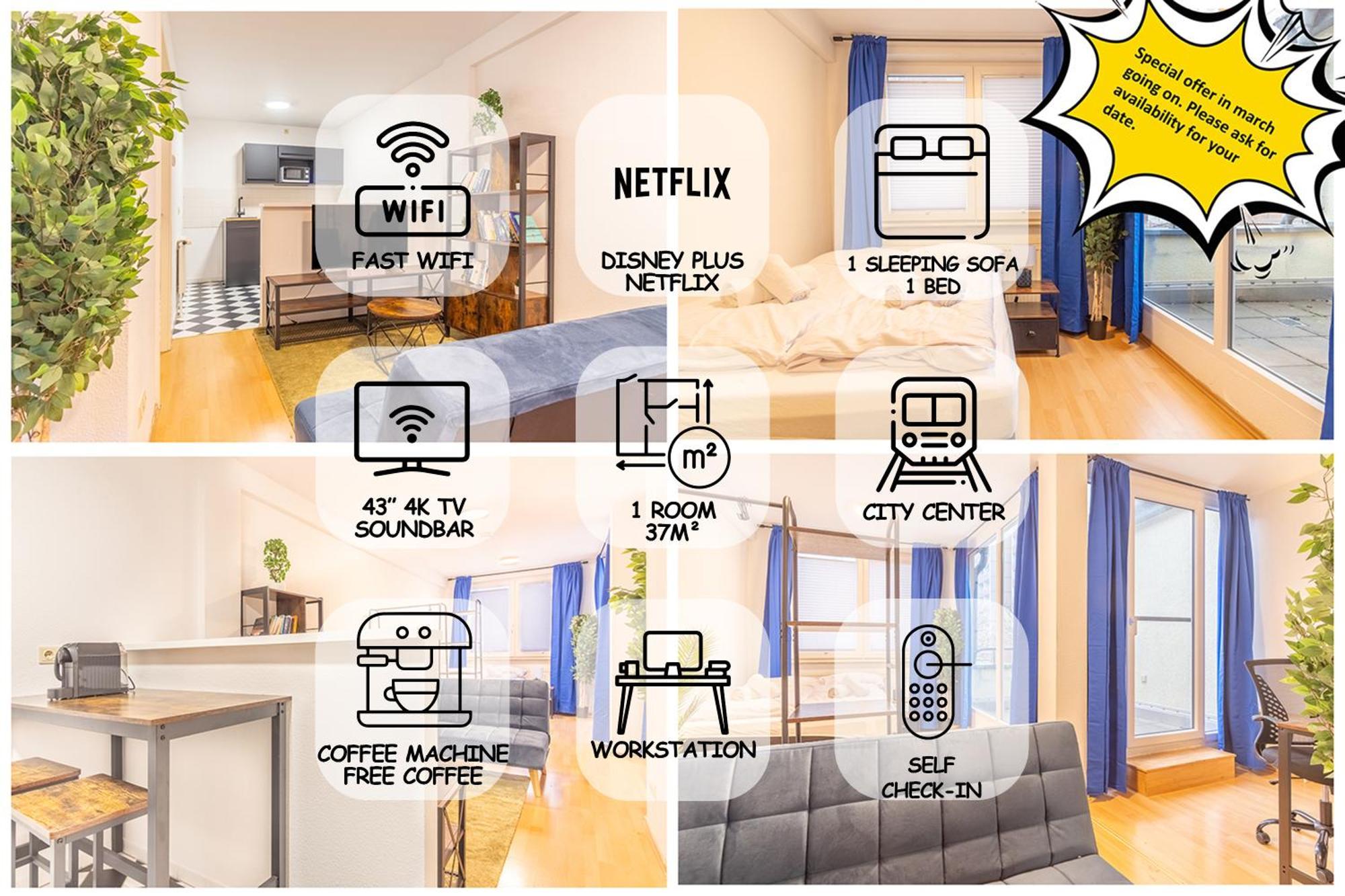 Balkon, 4K Tv, Kaffee, Netflix Apartment Bad Durrenberg Exterior photo